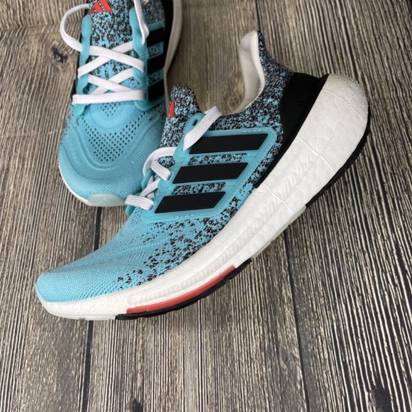 Adidas Ultraboost Light Aqua Blue/Core Black/Bright Red Mens IE1694 - Picture 8 of 8